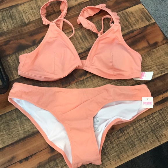 PINK Victoria's Secret Other - Victoria’s Secret Pink peach bikini Scrunch butt